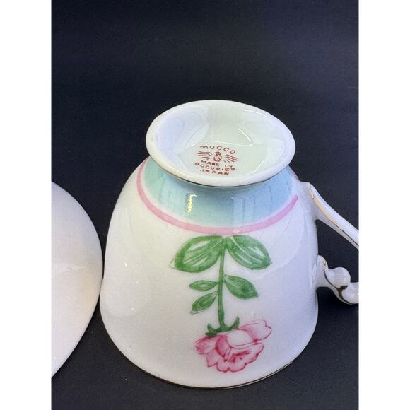 Porcelain Mocco Made in Occupied Japan Vintage Demitasse cup and Saucer - Picture 3 of 8